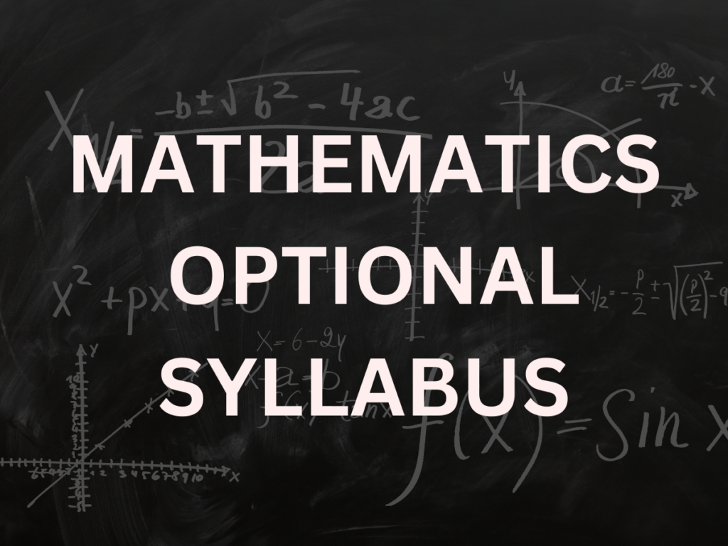 Mathematics Optional Syllabus UPSC - iasgrad.com