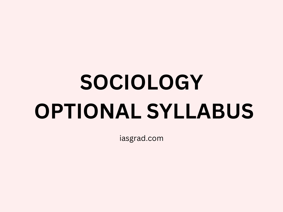 Sociology Optional Syllabus UPSC Sociology optional syllabus upsc