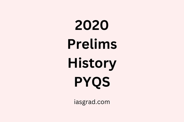 2020 UPSC CSE Prelims History PYQs