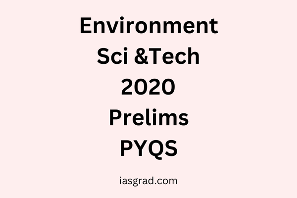 Environment, Science and Technology 2020 Prelims PYQs