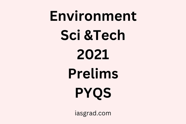 Environment, Science and Technology 2021 Prelims PYQs