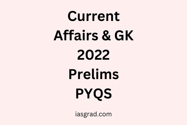 Current Affairs and General Knowledge 2022 Prelims PYQs