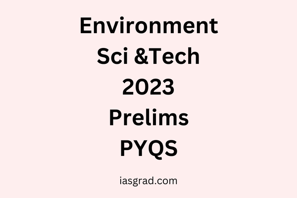 Environment, Science and Technology 2023 Prelims PYQs