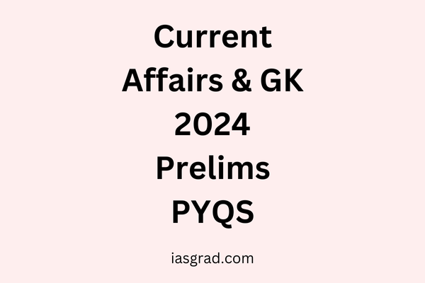 Current Affairs and General Knowledge 2024 Prelims PYQs