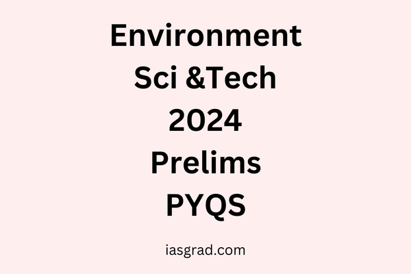 Environment, Science and Technology 2024 Prelims PYQs