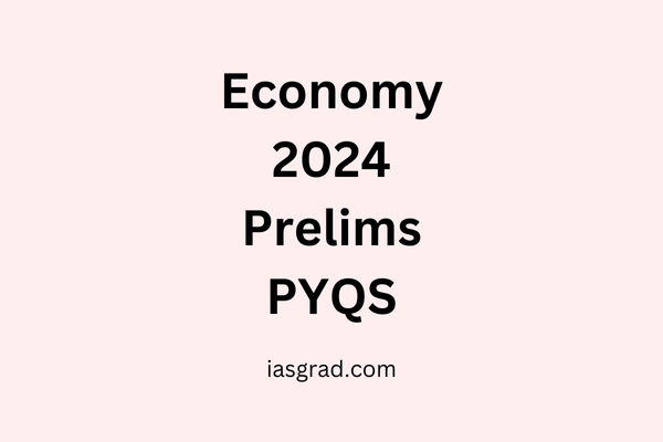 Economy 2024 Prelims PYQs