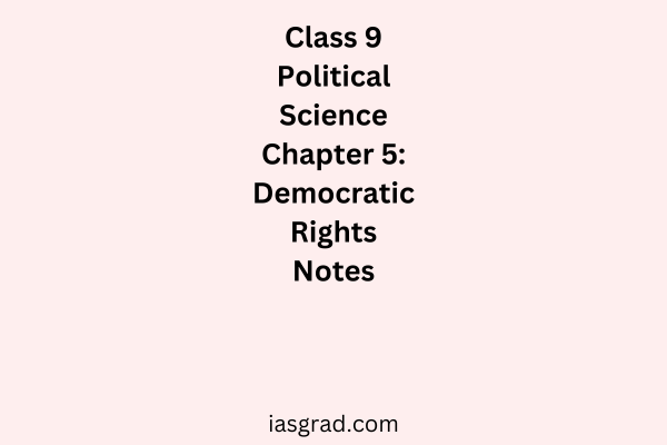 Class 9 Polity Chapter 5 Democratic Rights Notes